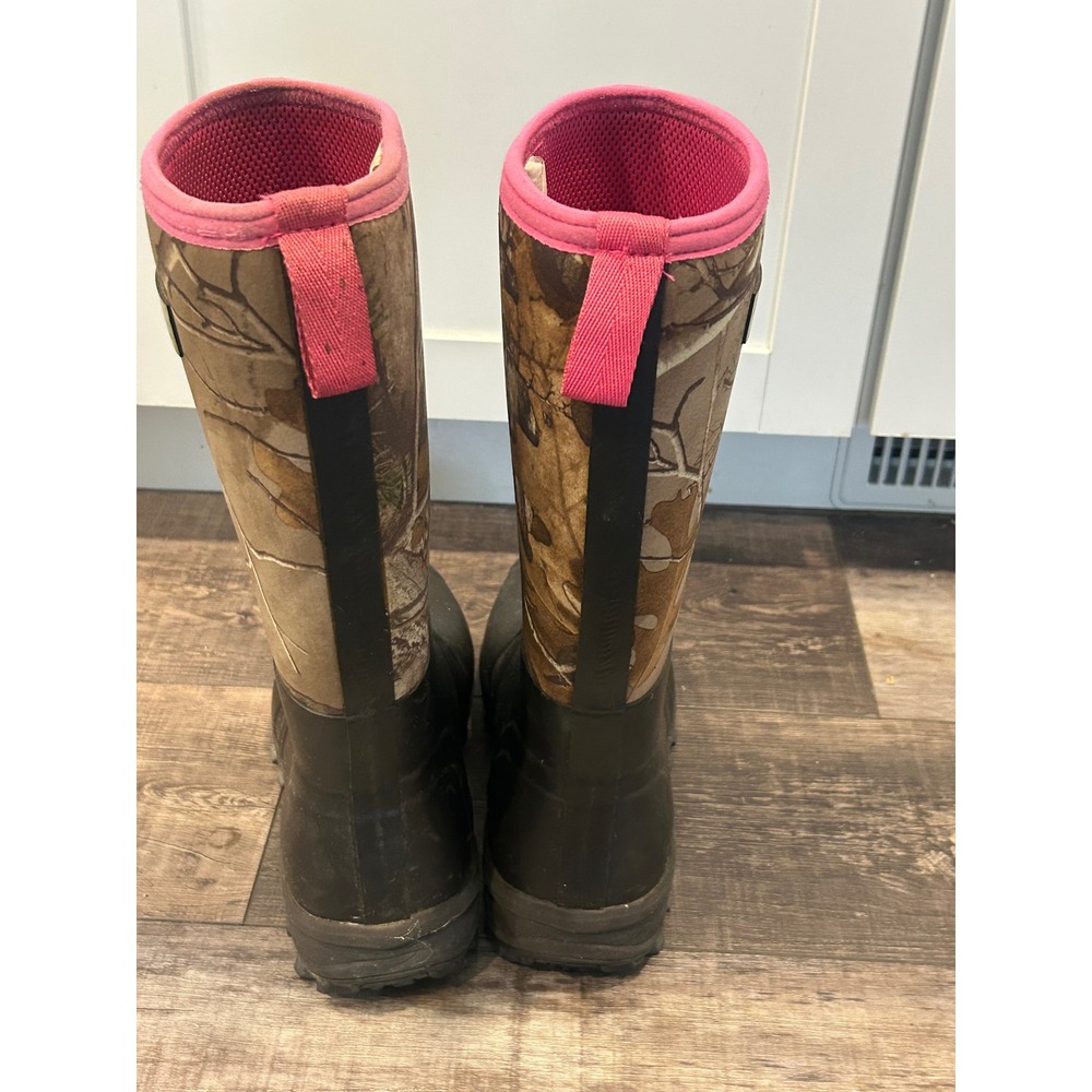 Gander Mountain Womens Camo Rubber Hunting Boots Brown Pink Size 10 6830035 - Picture 5 of 8